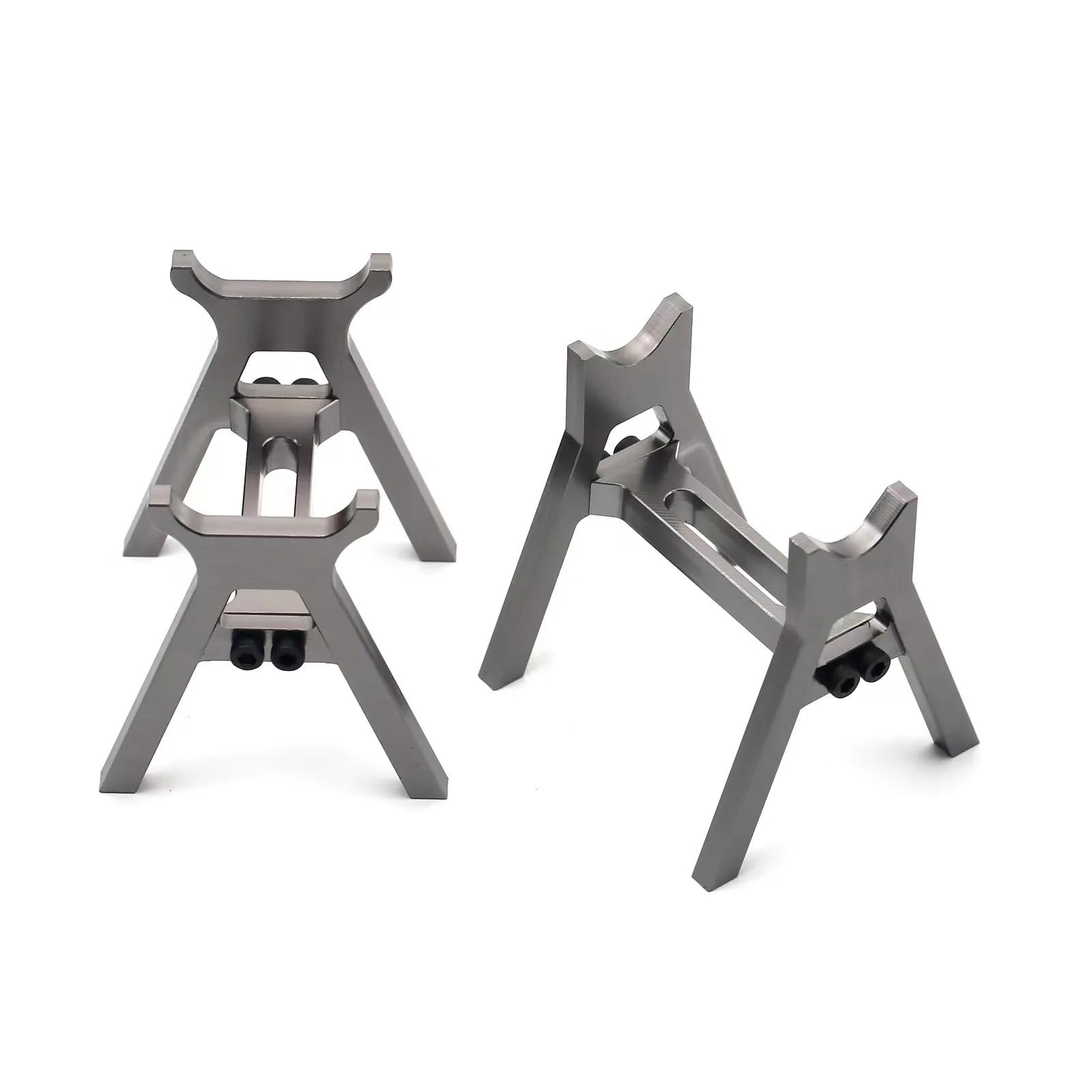 RS RC CNC Simulation CNC Metal Jack Repair Tool for 1/18 1/24 RC Crawler Axial SCX24 AX24 TRX4M FMS24(2Pcs Gray)