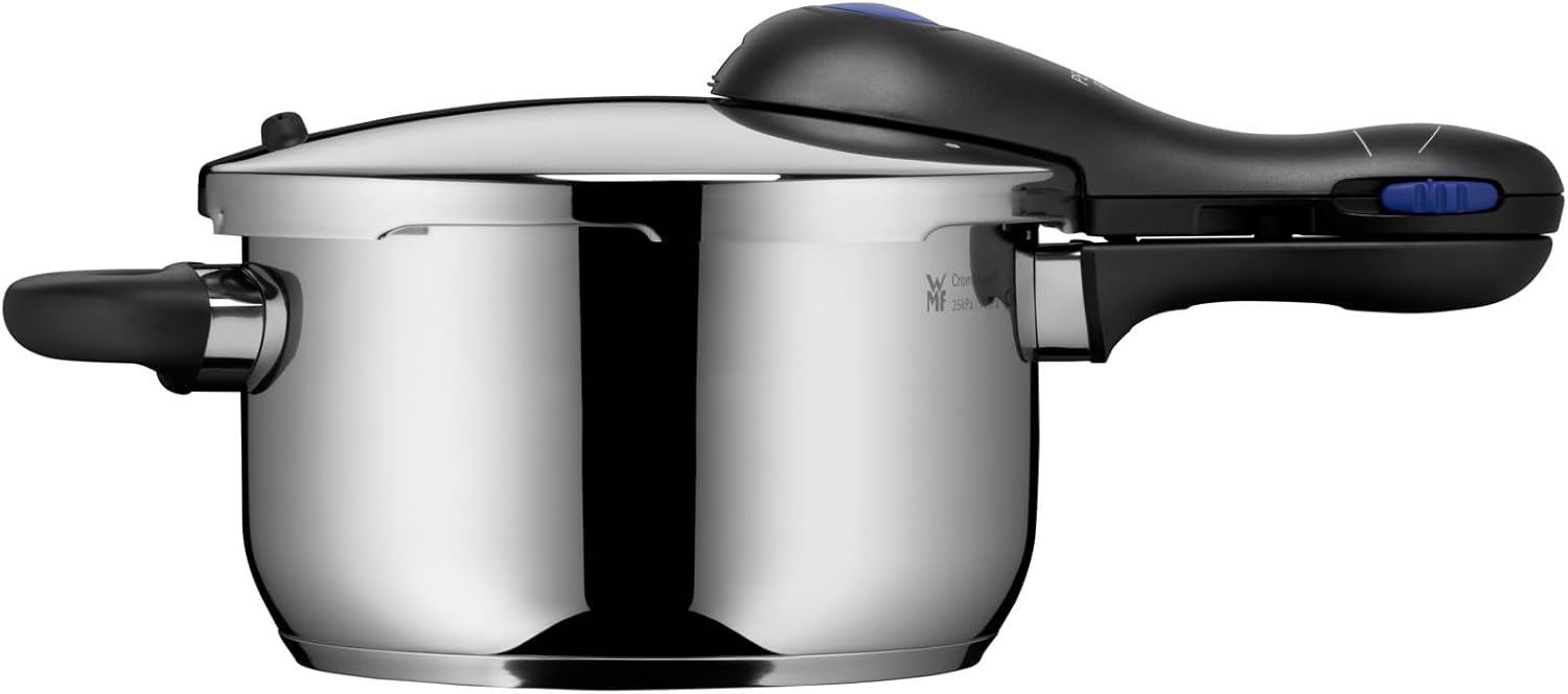 WMF Perfect Plus - Set con Olla Rpida  22 cm de Dimetro de 4 Litros y Medio + Cuerpo 3 Litros. Con Proteccin Contra Llamas. Acero Inoxidable Cromargan para Induccin