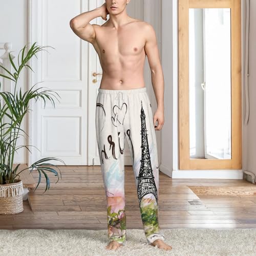 Vêtement de détente maison : pantalon de pyjama imprimé Tour Eiffel