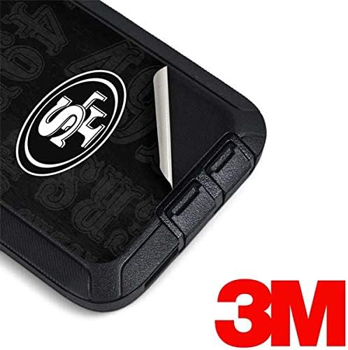Skinit Decal Skin Compatible with OtterBox Defender Galaxy S9 Plus - Officially Licensed NFL San Franciso 49ers Black & White Design