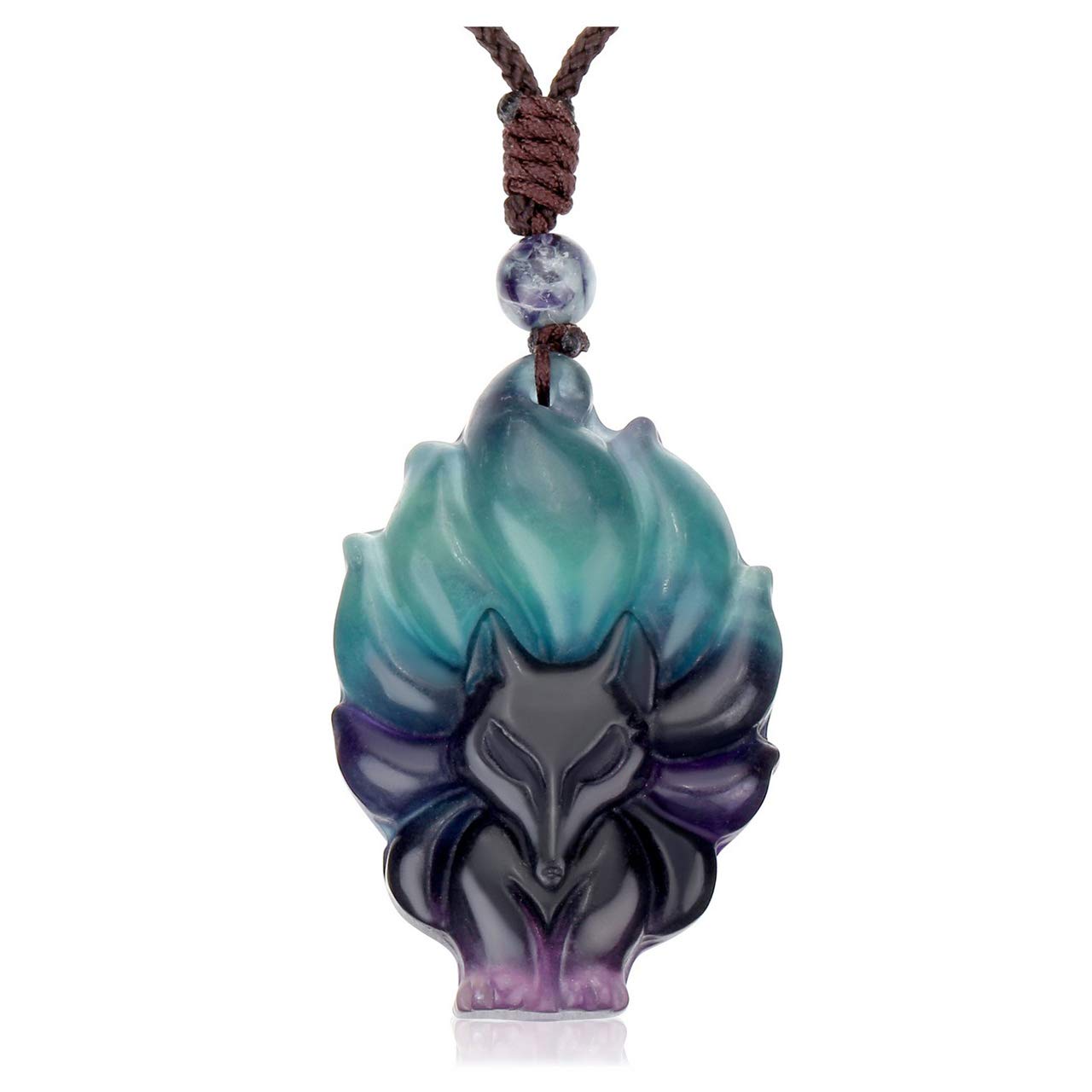 MANIFO Natural Crystal Gemstone Fox Pendant Necklace with Adjustable Woven Rope Chain - Review, Price and Buying Guide