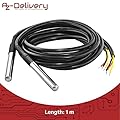 AZDelivery 2 x 1 Metro Cavi DS18B20 Sonda di Temperatura Digitale in Acciaio Inossidabile, Impermeabile compatibile con Arduino e Raspberry Pi incluso un E-Book! #2