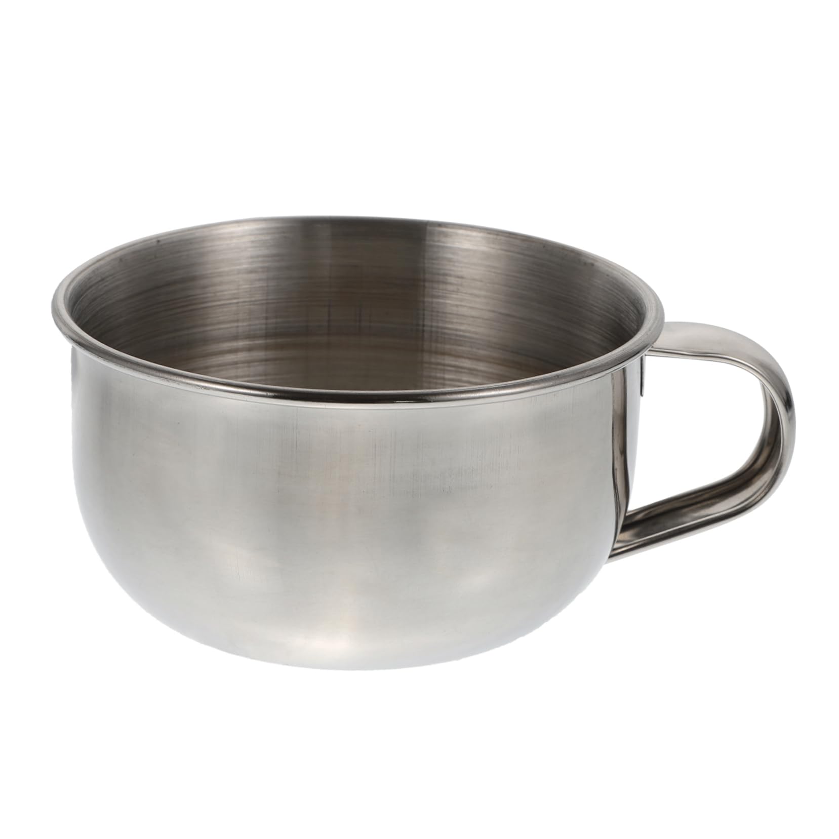 FOMIYES 2 Pcs Stainless Steel Shaving Bowl for Men Shaving Soap Bowl Handle Simple Design Durable Bubble Maker