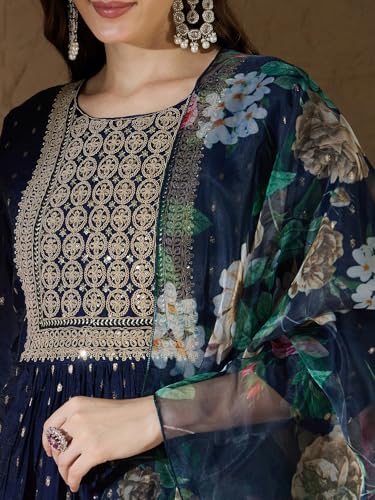Image of Women's Chanderi Kurta with Legging and Dupatta | Modern & Traditional Blend Ethnic Wear Set | Festive & Casual Summer Kurti with Pants for Party Office & Ethnic Occasions
