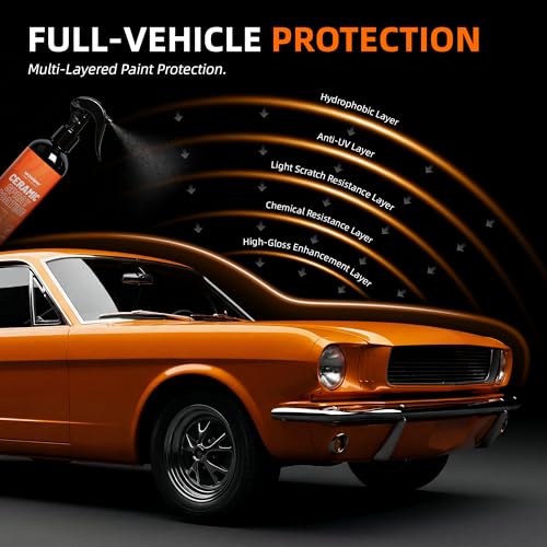 Image of Ceramic Coating for Cars - Quick Effect Spray Coating, Extremely Hydrophobic Car Spray Coating, Easy to Use Coating for Paint Polish & Shine - 2 Pack for Car /Truck /RV /Motorcycle