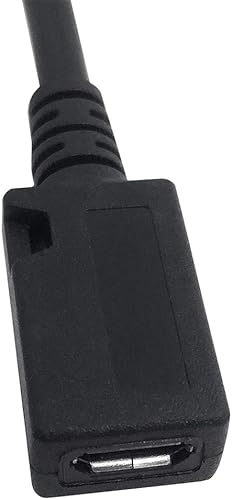 Miniatura 3 de AFUNTA Cable de extensión USB 2.0 Micro de 5 pines hembra a USB estándar macho para transferencia de datos -5 pulgadas