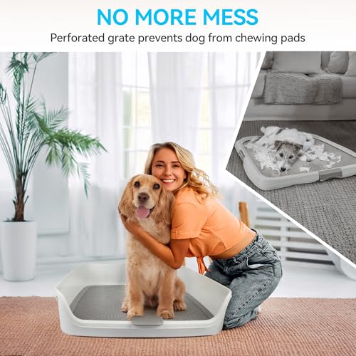 ALL FOR PAWS Pee Pad Holder, XL Dog Litter Box, Puppy Pads Holder, Puppy Potty Tray for Small/Medium/Large Dog Potty Training, 25" x 25" - Image 3