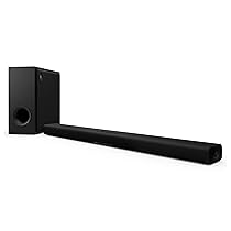 YAMAHA TRUE X BAR 50A Soundbar – Audio Surround Dolby Atmos, Alexa Integrata, Subwoofer Wireless, Clear Voice, HDMI eARC, Bluetooth, AirPlay 2, Spotify Connect – Nero