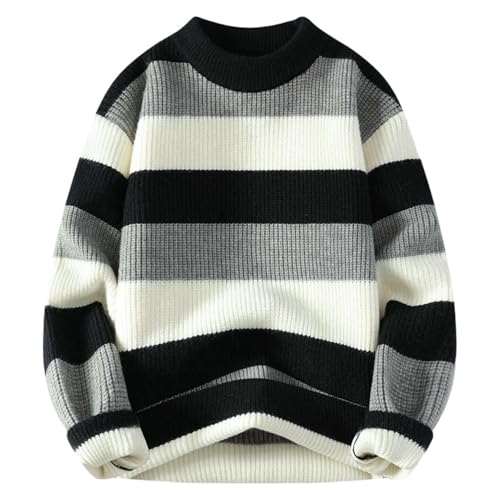 Jersey de punto cálido exclusivo de hombre con cuello medio alto elegante