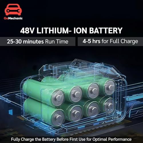 Image of GoMechanic Cordless Pressure Washer | 2X Power Wireless High Pressure Car Washer | 80 Bar Pressure, Rechargeable 48V Battery| Premium Build |6-in-1 Nozzle & 5M Hose Pipe |No Tap Needed| with Cloth