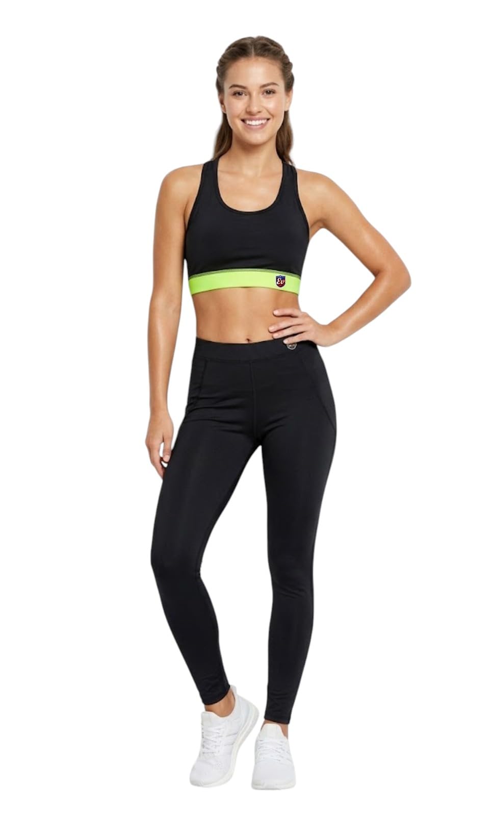 elen vosky Women's Activewear Set | Racerback Sports Bra & High Waist Gym Leggings with Side Pockets | Stretch Workout Outfit for Yoga, Gym, Running & Fitness-picture-33
