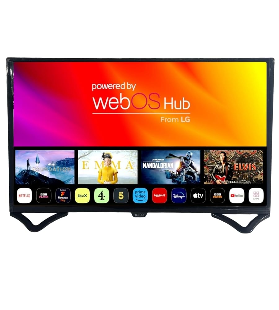 Generico Smart TV 32" - HD Ready (1366×768), Wifi, Bluetooth, 2 USB - 3 HDMI, Sistema WebOS hub, oltre 6000 Film Documentari Inclusi - App Integrate, Telecomando