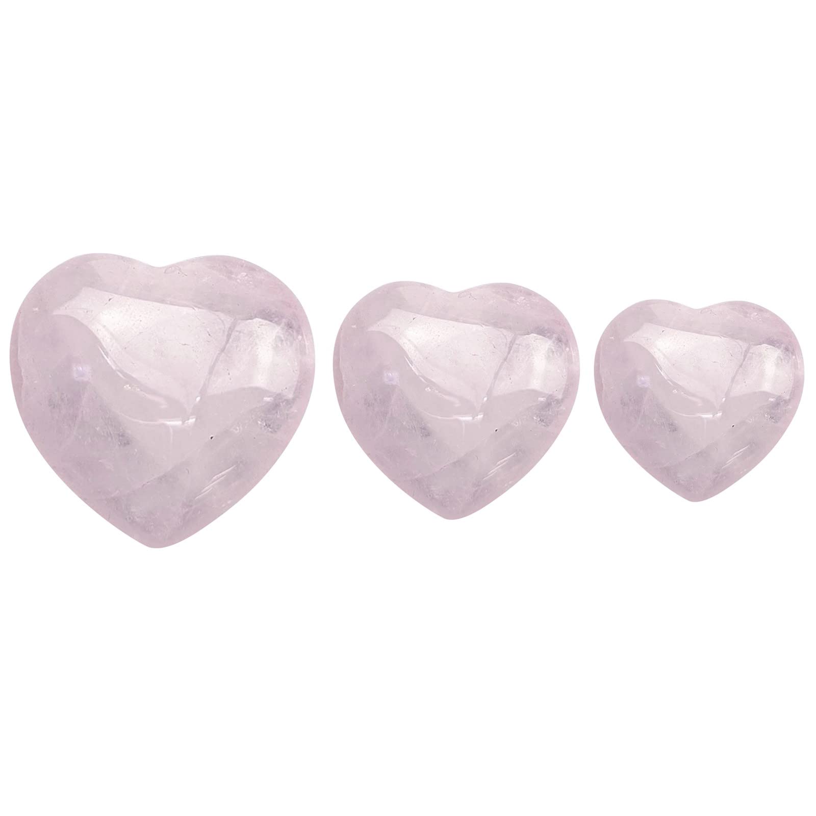 Lot 5 Pierres Chakras Cœurs Cristal Guérison Lot De 5 - Quartz Rose, Améthyste, œil De Tigre... Pierres énergétiques