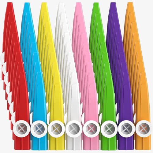 Cheelyvin.H 64 Pcs 8 Colors Plastic Kazoos for Kids Bulk, Children Birthday Party Bulk Gifts Game Prizes Early Childhood Educational Gifts Classrooms Musical Instrument