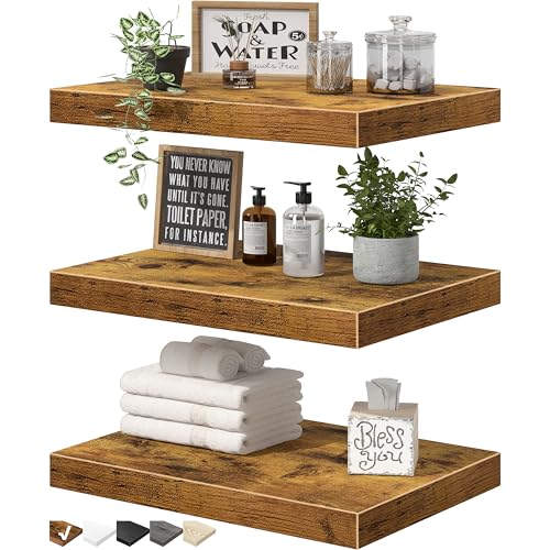 QEEIG 10" Deep Floating Shelves for Wall - 10 x 16 inch Book Shel...