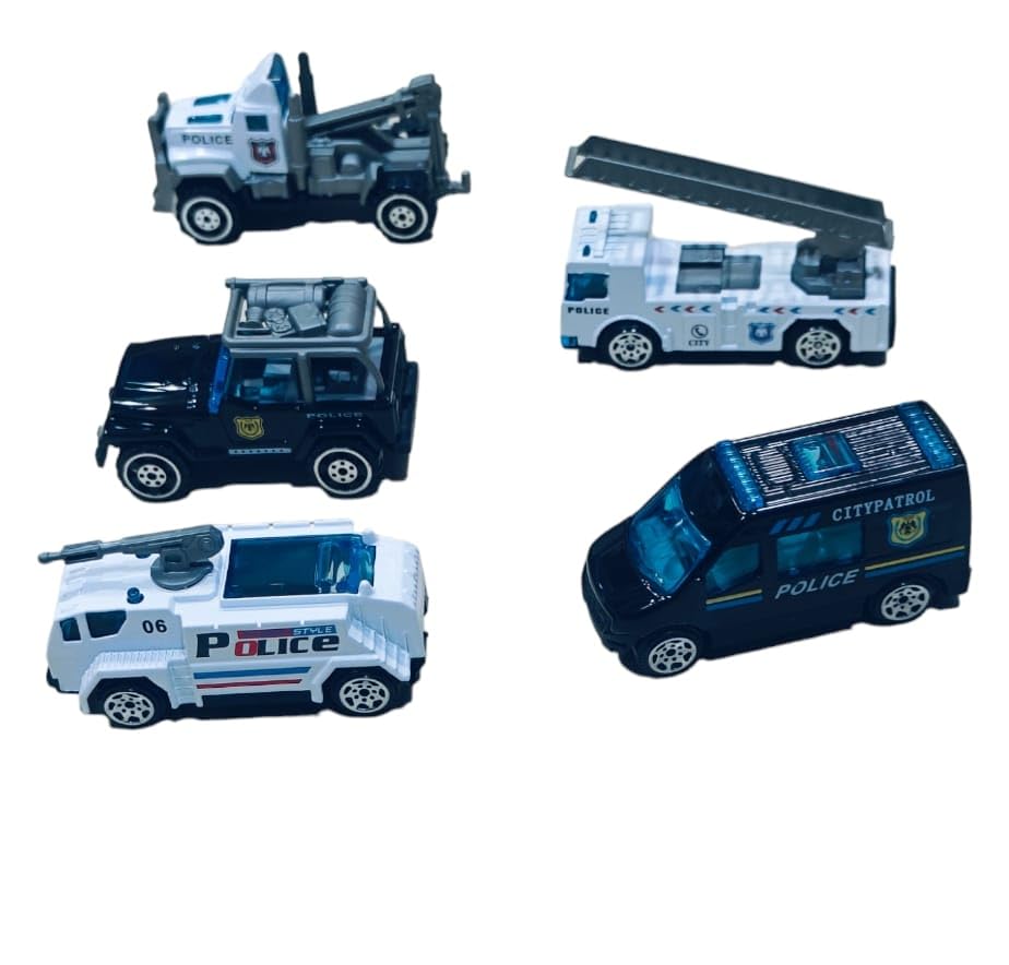 5 Pc Metal Police Car Set - New Model – Durable and Realistic Toy Vehicles for Kids (B0DB52T3LJ) Amazon Price History, Amazon Price Tracker