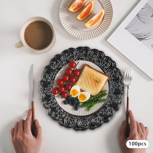 Platos de cena negros 13 pulg. pack x100 miniatura 6