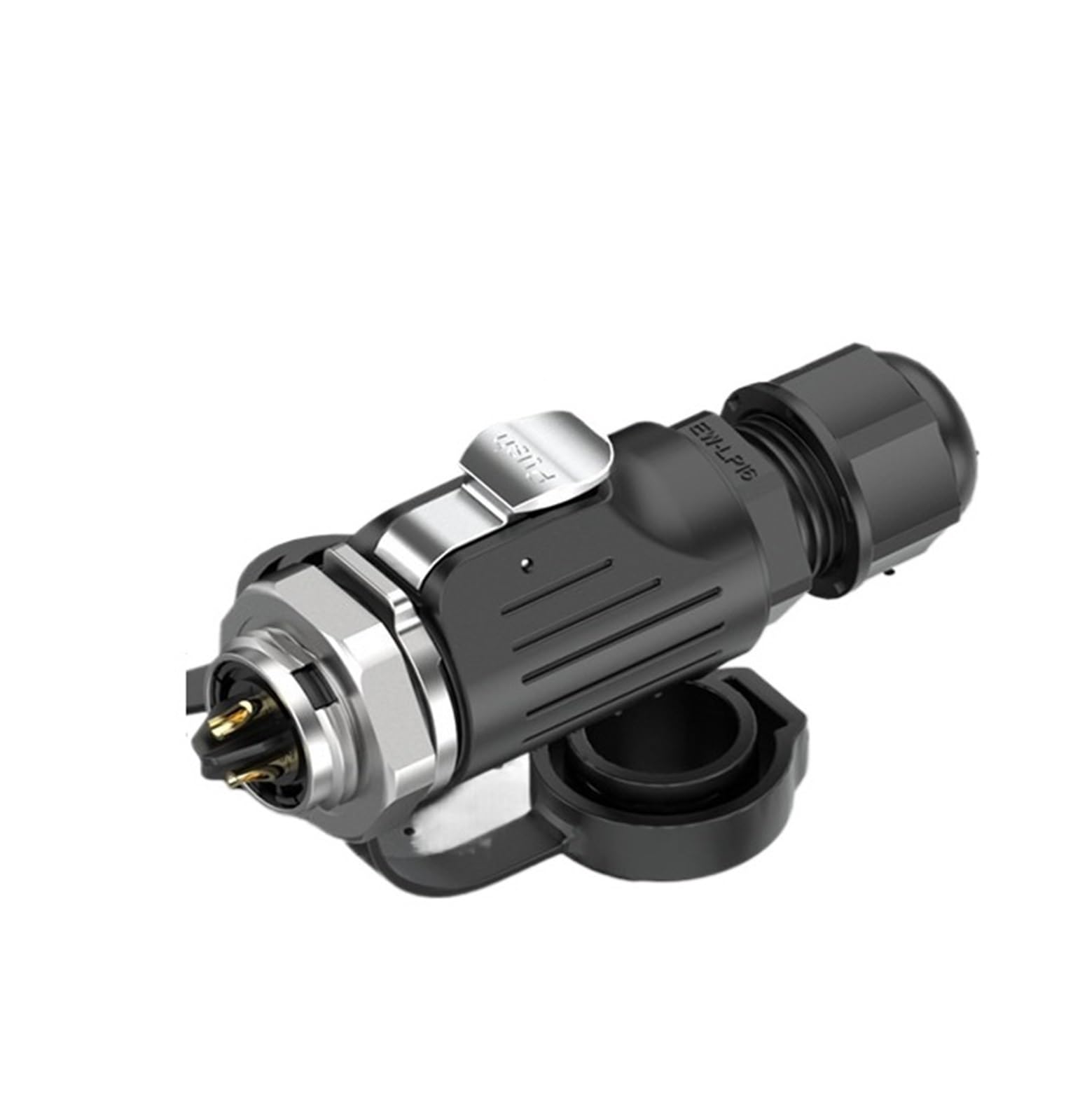 Conector industrial EW-LP16 de 4 pines con bloqueo por tornillo y toma de metal