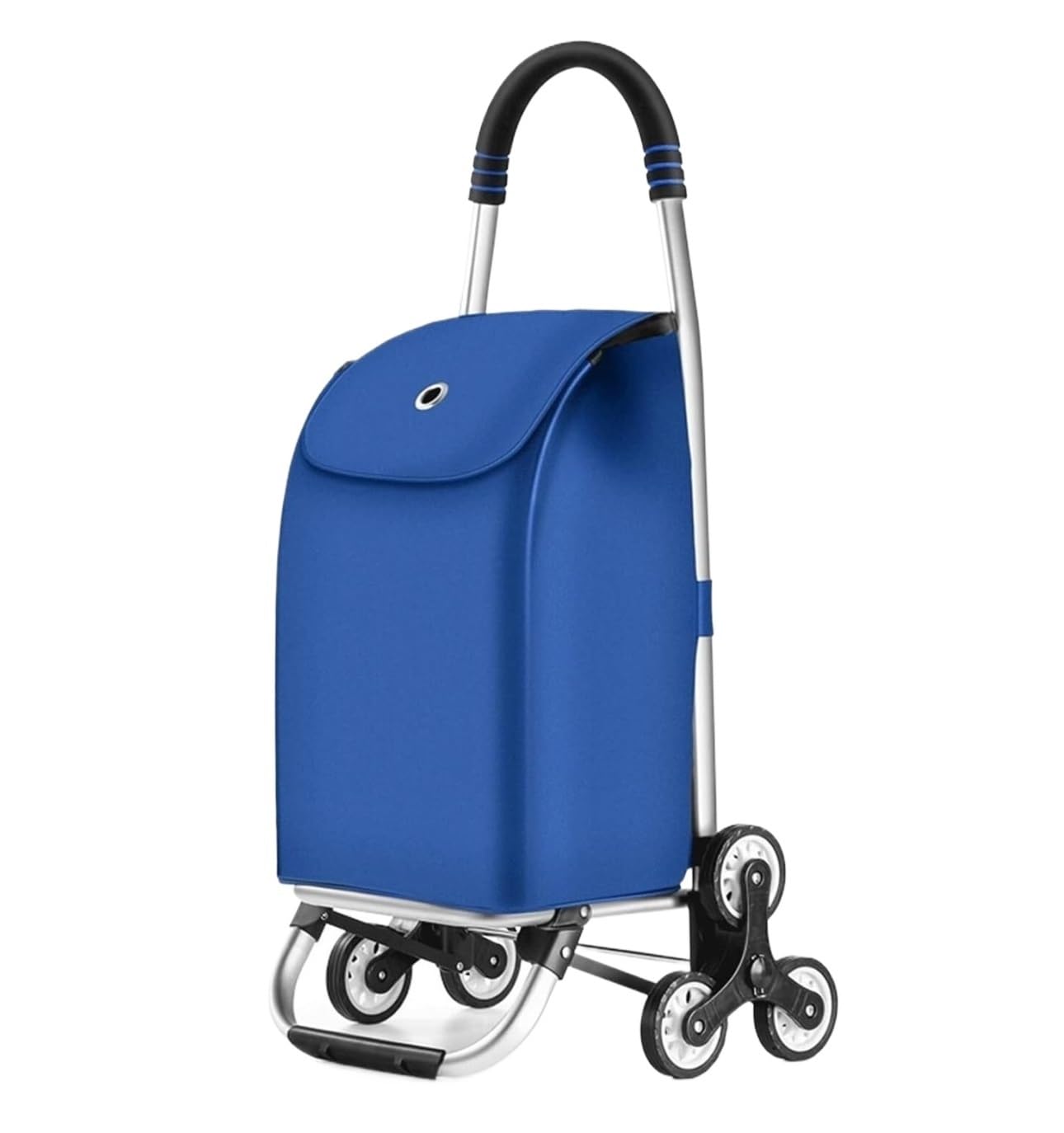 SBZIOJHDR foldable shopping trolley， Folding Shopping Trolley with Removable Oxford Cloth Bag for Laundry Grocery(Blue,6 wheels)