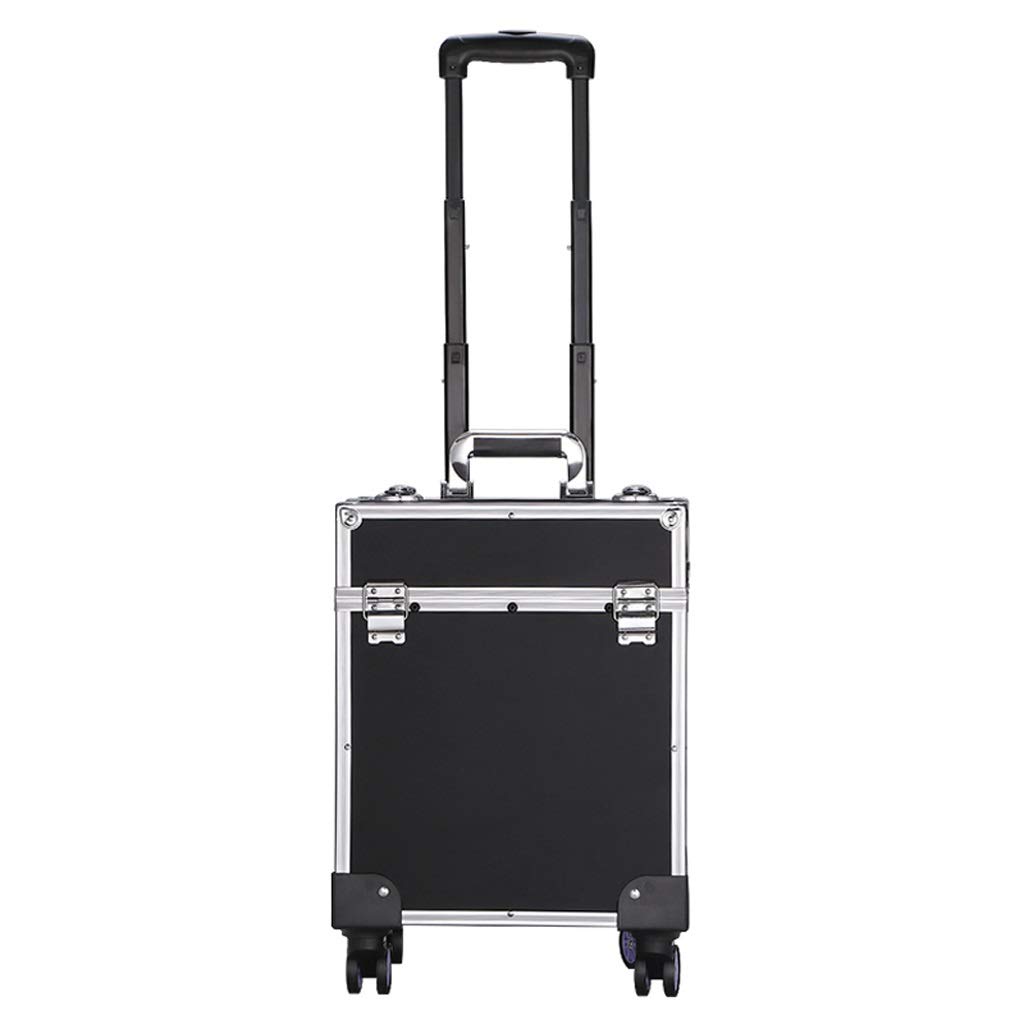 Cassetta degli Attrezzi Valigetta per Attrezzi in Lega di Alluminio Multifunzione Rolling Cosmetic Case Train Case Makup Trollry Beauty Vassoi Multistrato Grande Viaggio Cosmetic B