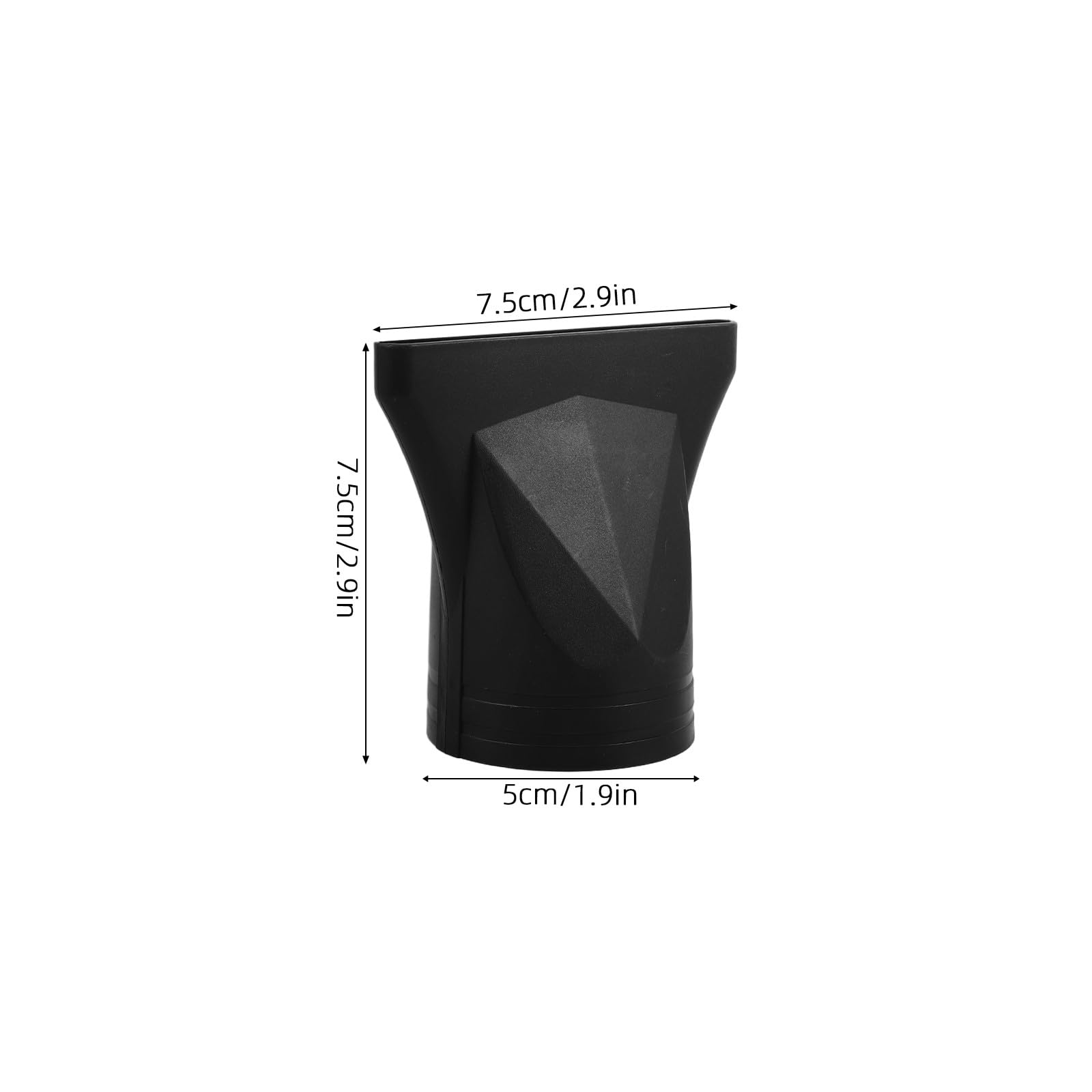 NOLITOY Beccuccio Phon in Plastico Nero 3 Pezzi, Resistente ad Alte Temperature, Accessorio per Asciugacapelli per Casa e Salone