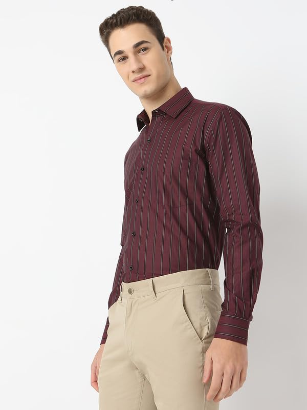 Image of Men's Striped Cotton Formal Shirt