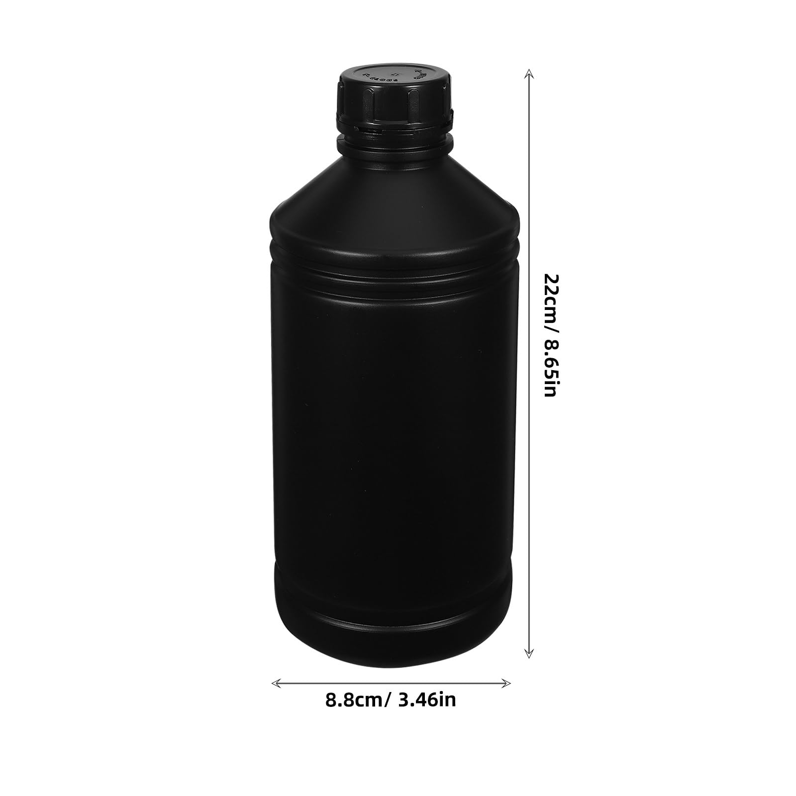 BESTonZON Lot de 12 flacons de stockage de produits chimiques en PEHD de 500 ml, contenants de stockage de liquides photographiques avec couvercles pour le développement et le traitement de films