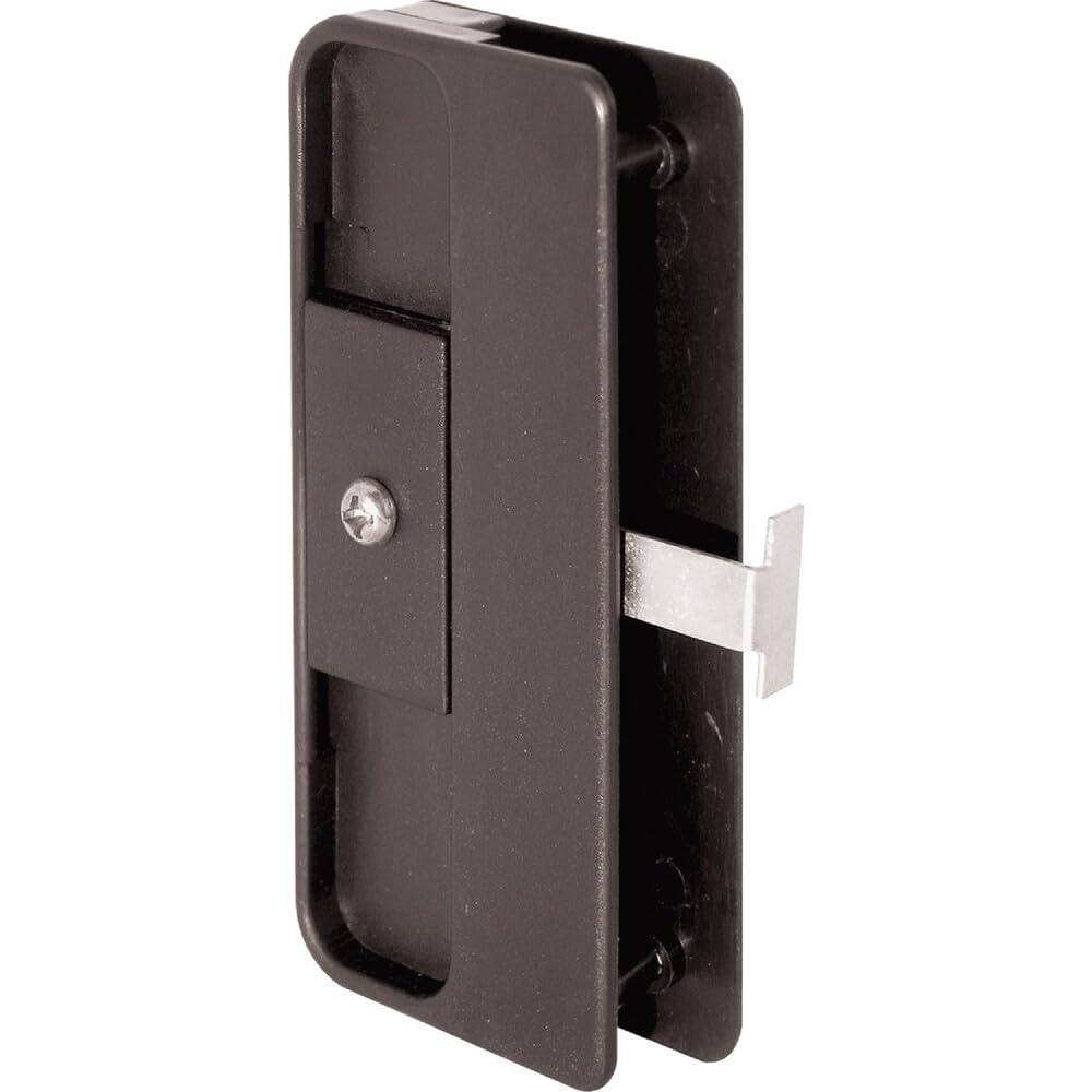 Poignée de porte coulissante noire pour moustiquaire de patio bloquée