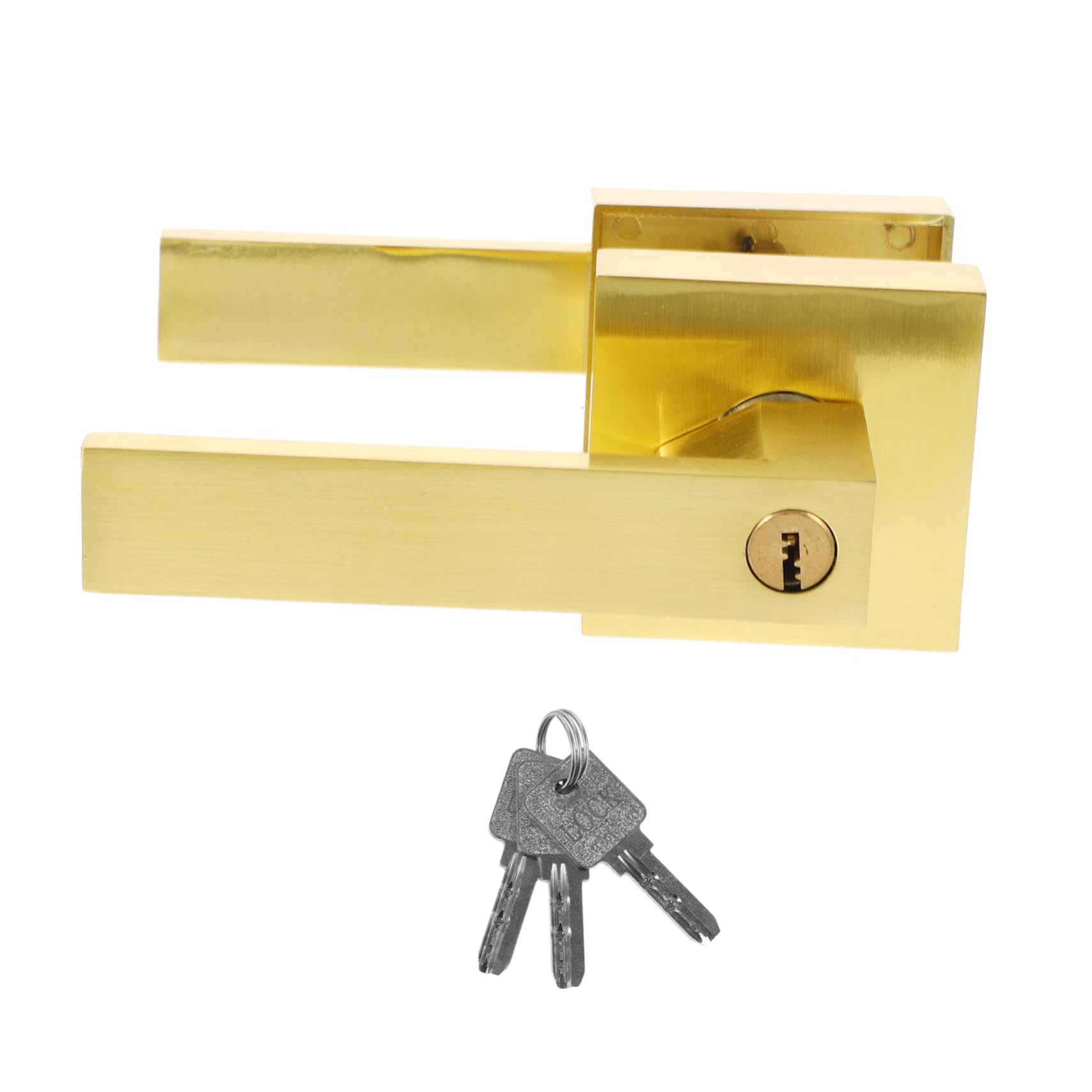 NULYLU Door Lock Knob Set Aluminum Alloy Lever Lock Security Door Knobs for Bedrooms Bathrooms Home Entryways