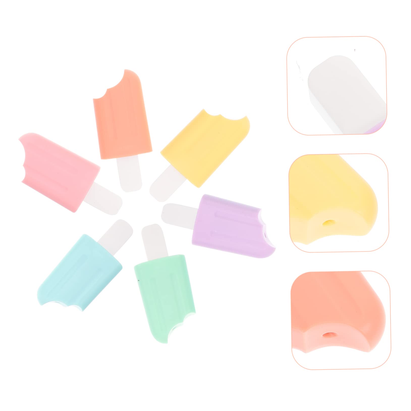 Lurrose 4 Set Di Pennarelli Evidenziatori Fluorescenti in Plastica Per Studenti Segnalibri Materiale Scolastico 6 Pezzi*4