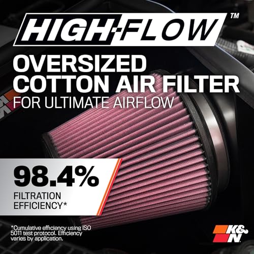 Image of K&N Cold Air Intake System: High-Flow Air Filter, Increase Performance & Towing: Compatible with 2012-2018 JEEP: Wrangler, Wrangler JK, 77-1566KP