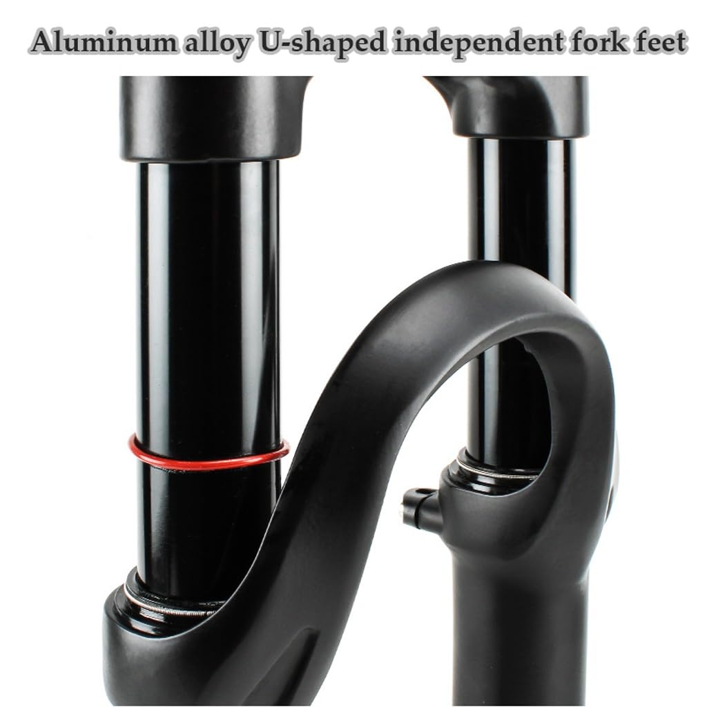 Forcella Ammortizzata for Bici da 24 Pollici, Sterzo for Bicicletta MTB in Lega di Alluminio 28,6mm Tubo Dritto Freno a Disco Corsa 100mm