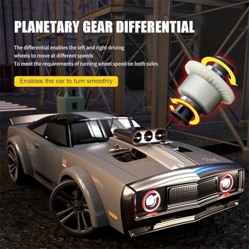 Image of Samtop Rc Drift Cars for Adults, 1 /16 Remote Control Car, 35Km /h High Speed Fast RC Car for Adults, 2.4GHz with 7 Modes LED Lights Racing RC Drifting Car, Multicolor