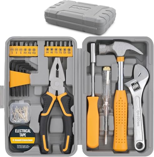 Image of Hi-Spec Basic Home Tool Kit - DIY and Repair Tool Set, Essential Tools for Home, Office or Workshop