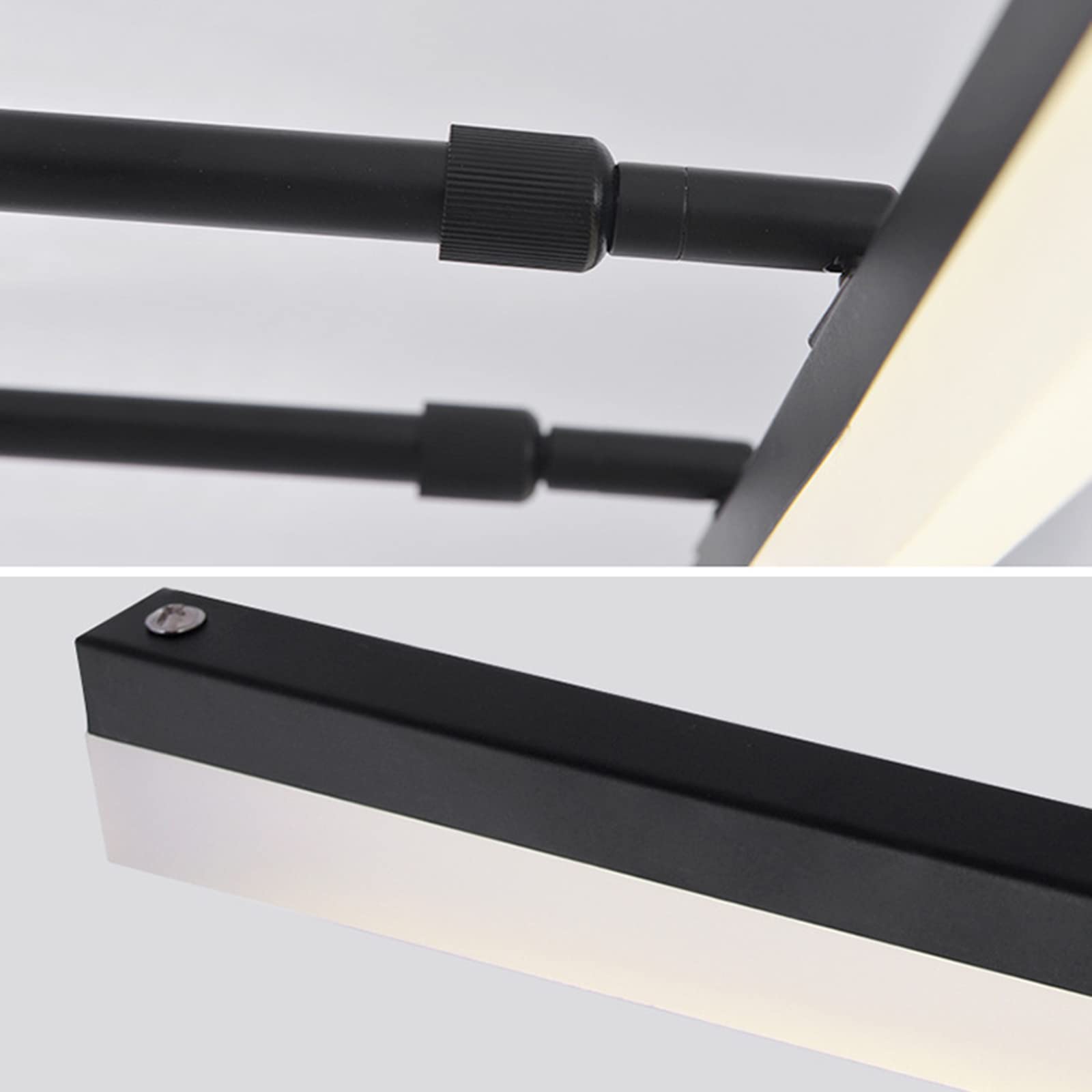 Lámparas de Espejo de Baño Luces Delanteras de Espejo Led, Lámpara de Pared de Lámpara de Gabinete de Espejo Telescópico Negro a Prueba de Humedad Antivaho para Apartamento de Hotel/White Lig