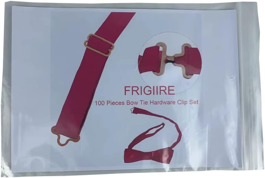 100 Sets Adjustable Bow Tie Hardware Clip Set, Metal Cravat Clip Hook Fastener for Necktie Strap (Bronze)