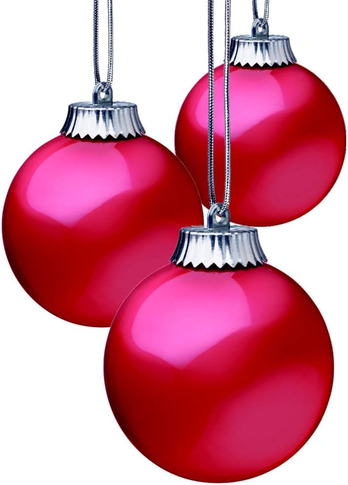 Xodus Innovations WP580-3 Outdoor LED Ornament, Battery Powered Pulsing Globe Sphere Lights with Dusk Sensor (Pack of 3) (Red)