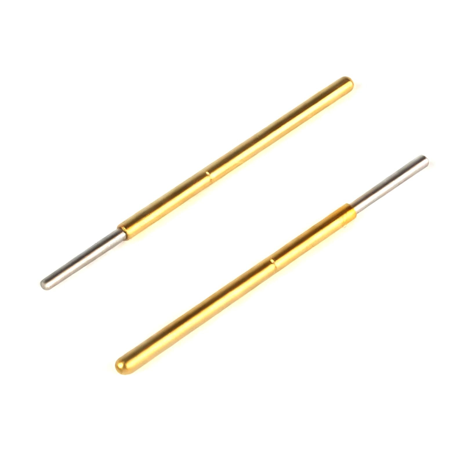 100Pcs P100-G1 Spring Test Probes, Flat-Tip Pogo Pins Dia 1.36mm Length 33.35mm for PCB Board Testing Contact