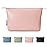Narwey Small Makeup bag for Purse, Small Makeup Pouch for Purse Cosmetic Bag with Zipper, Cute PU Leather Make up Pouch for Women Girls (Pink)