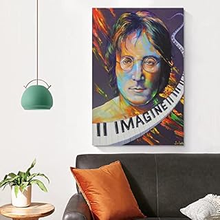 John Lennon (1) Poster rétro vintage – Impression artistique – Peinture sur toile à suspendre pour chambre à coucher… - Les Beatles, Paul McCartney, John Lennon, RIngo Starr, George Harrison John Lennon (1) Poster rétro vintage - Impression artistique - Peinture sur toile à suspendre pour chambre à coucher… – Image 4