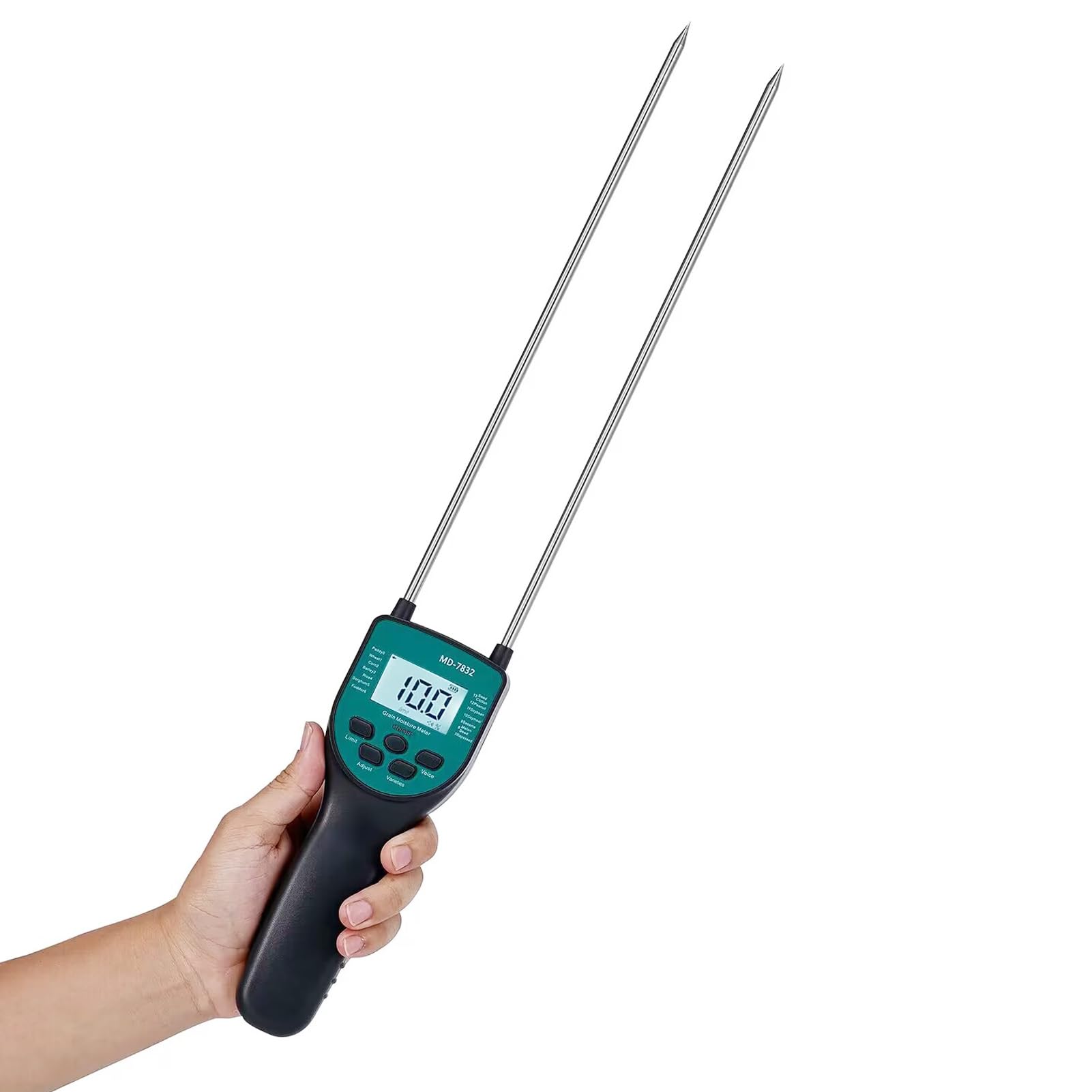 Respicefinem Hay Tester Digital Content Meters Measurable for 14 Type s Including Paddy Wheat Corn Barley Rice Sorghum Pellet Feed