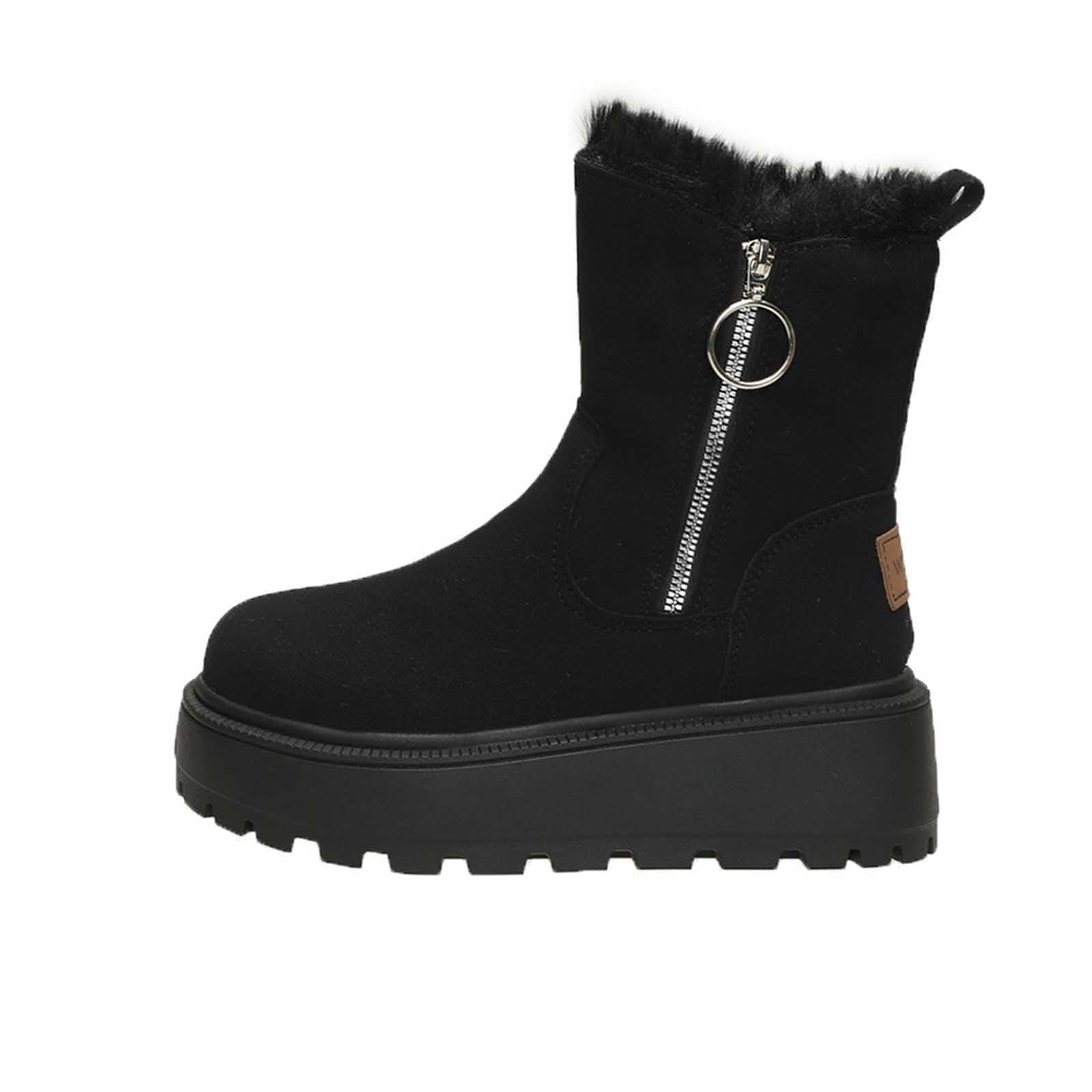 Generico Scarpe Da Neve Donna Impermeabile Scarponi Calde Stivaletti Imbottiti Dopo Sci Termiche Doposci Invernali Stivali Per All'Acqua Trekkin Impermeabili Snow Boots