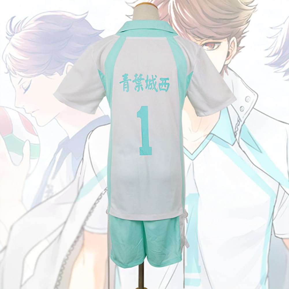 Haikyuu Nekoma Haut Volleyball Jersey Oikawa Tooru/Kuroo Tetsurou/Kozume Kenma T-shirt manches courtes + short Anime Game Suitset