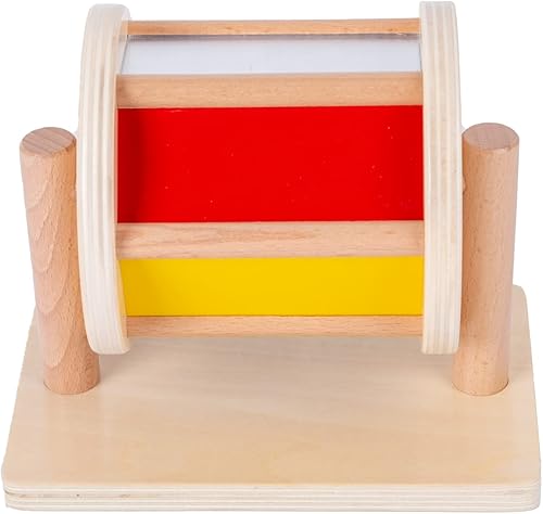 Vista 23 de Montessori - Kit de juguetes para bebés, espejo, peekaboo, rompecabezas de perillas, tambor giratorio, bola arcoíris - niños pequeños de 6 a 12 meses