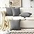 Home Brilliant Decorative Linen Square Throw Cushion Covers Pillow Shams for Bed, 18 x 18, Dark Grey, 4 Pack