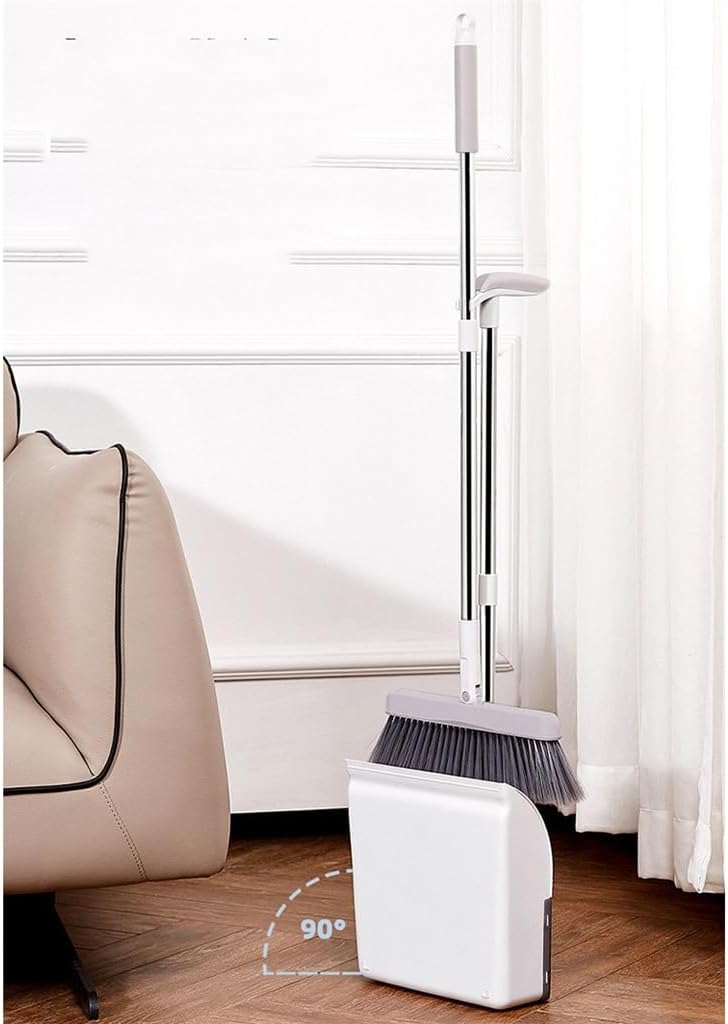 Folding Standing Broom Household Broom Sweeper Dustpan Set Sweep Broom Sweeper Household (D AS Show)