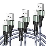 📱[Breite Kompatibilität]Dieses USB Typ C Kabel schnell kann schnell aufladen für Galaxy S10/S9/S8/Plus, Samsung Note 10/9/8 A5 A3 2017, LG G5/G6/V20/V30, Sony Xperia XZ Xa1 Z5, HTC 10 / U11 mit QC 3.0 und Samsung's AFC Schnellladung.Geräte von Huawei, One Plus, Google Pixel Nexus verfügen über ein eigenes Ladeprotokoll, so dass eine Hochgeschwindigkeitsladung nicht unterstütz werden kann.