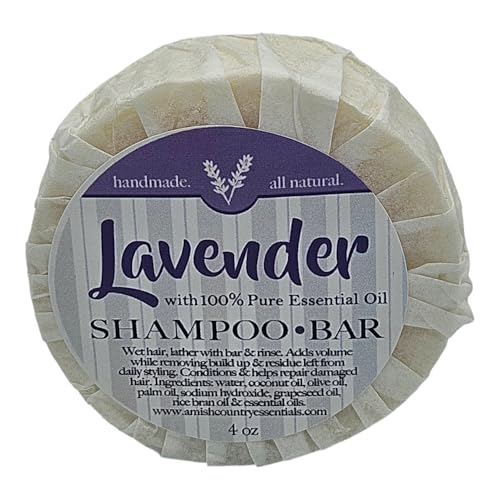 Lavender Shampoo Bar with 100% Pure Essential Oil, 4 oz, Handmade, All Natural, Lavender, Nourishing, All Hair Types, Calming image 3