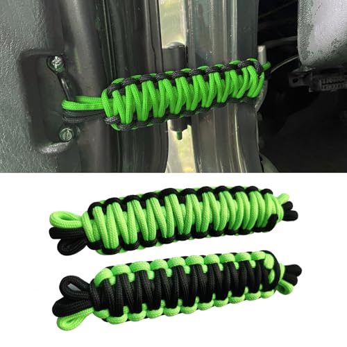 2 Pack Door Limit Straps for 1996-2025 Jeep Wrangler CJ YJ TJ JK JL & Gladiator JT, 2/4 Door Limiting Check Strap, Door Swing Limiter,Heavy-Duty Paracord Hand-Woven Straps