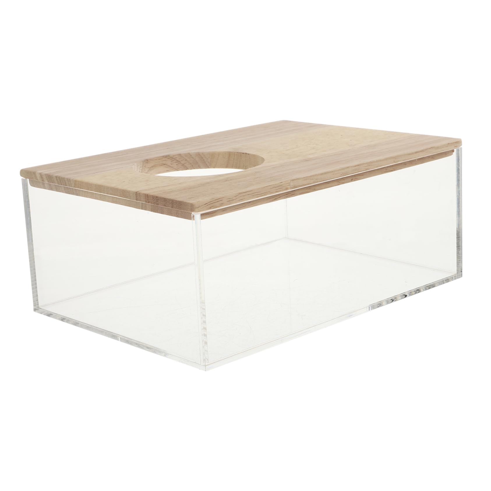 Toyvian Sandbadewanne und Verhindert Sandaustritt Hamster Transparente aus Acryl und Holz Leicht für Zuhause und Kleine Haustiere